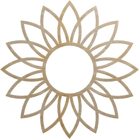 Ekena Millwork Daisy Wood Fretwork Pierced Ceiling Medallion, Hickory, 38"OD x 12 1/2"ID x 1/4"T CMWP38X38X0250DAHI